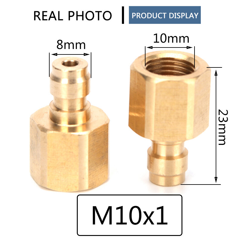1/8 encaixes rápidos do conector do acoplador do cobre bspp reenchimento de ar 1/8npt m10x1 rosca 8mm tomada fêmea 1 pc/set