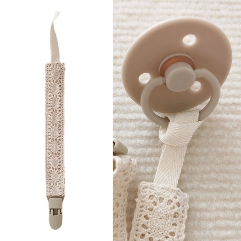 Práctico clip cadena para chupete bebé, elegante y práctico soporte para chupete bebé