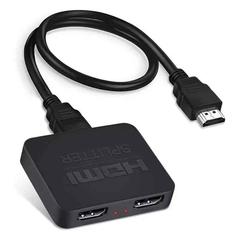 4K Mini HDMI Splitter One in Two Out with Audio & Video Cables
