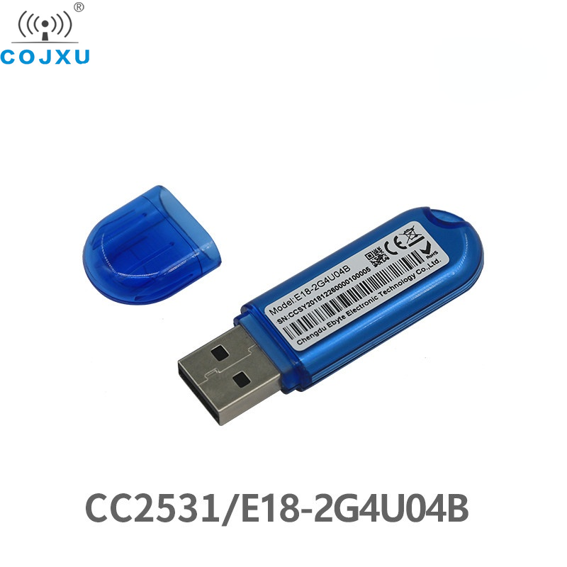 Zigbee CC2531 2.4Ghz USB E18-2G4U04B Zigbee Mesh RF 데이터 송신기 수신기 PCB 안테나 8051MCU ISM Band LED 표시기