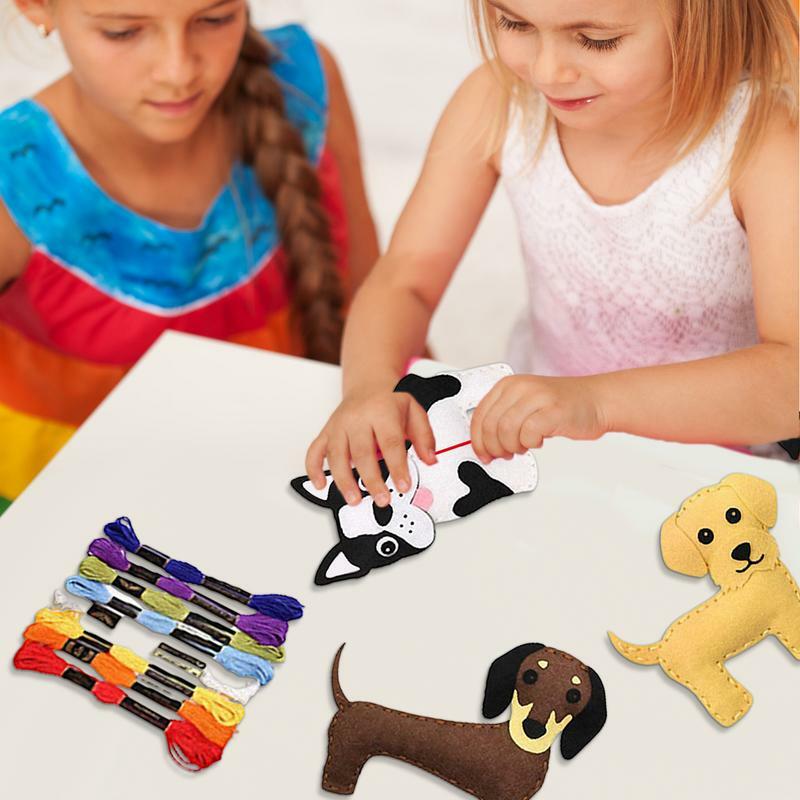 Kid Naaien Craft Kit Kids Naaien Kit Naaien Ambacht Voor Beginners Leren Naaien Kunsten En Ambachten Set Pre-cut En Pre-Geslagen Naaien