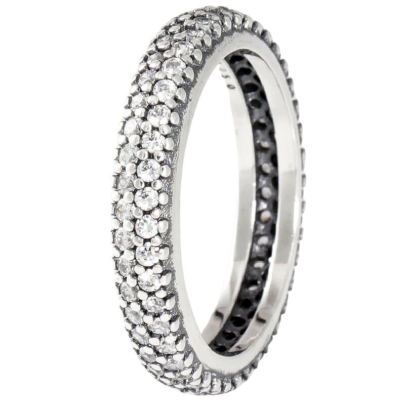 โคลเวอร์กลีบแห่งความรักริบบิ้นที่ผูกติดอยู่กับเจ้าหญิง Wishbone Royal Crown Ring 925แหวนเงินสเตอร์ลิงสำหรับเครื่องประดับแฟชั่น DIY