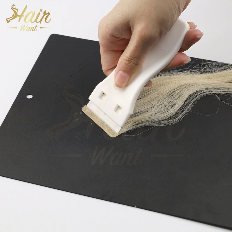 Hair Want-maquinilla de afeitar de plástico con 10 piezas, hojas de plástico de doble filo, cinta de extensión de cabello, cinta adhesiva removedora