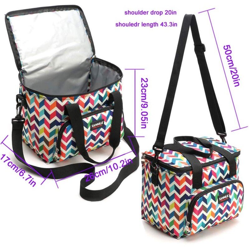 Lunch Tote Bag Portable Thermal Insulated Lunch Shoulder Food Bag Large  Cooler Picnic Bags Box for Women Men Thermo Bag
