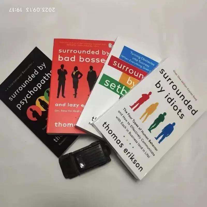 4 Books Set By Thomas Erikson Surrounded By Idiots,by Psychopaths,by Setbacks,by Bad Bosses Bestseller Book in English