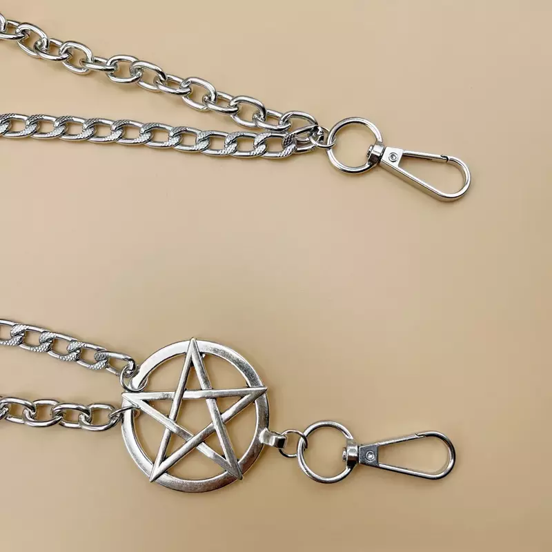 Metal Pentagram Waist Pants Chain