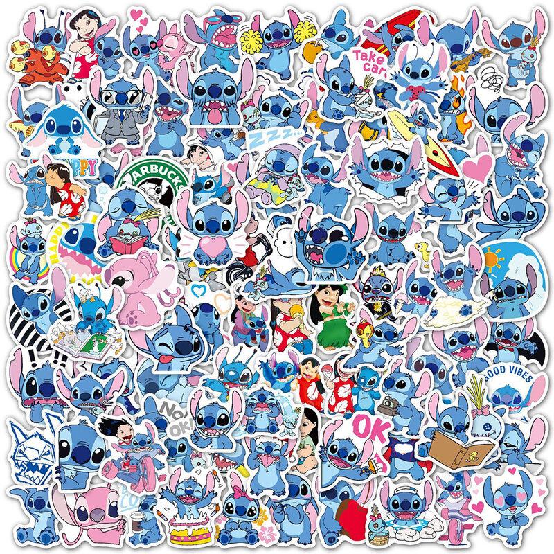10/30/100 buah stiker decal anak Anime Kawaii mobil Laptop DIY vinil kartun Disney lucu untuk mainan anak-anak