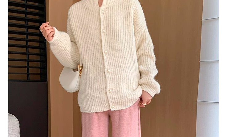 Cárdigan de lana de alta calidad para mujer embarazada, Chaqueta de punto de Color sólido de manga larga, chaquetas de maternidad de talla grande, abrigos sueltos