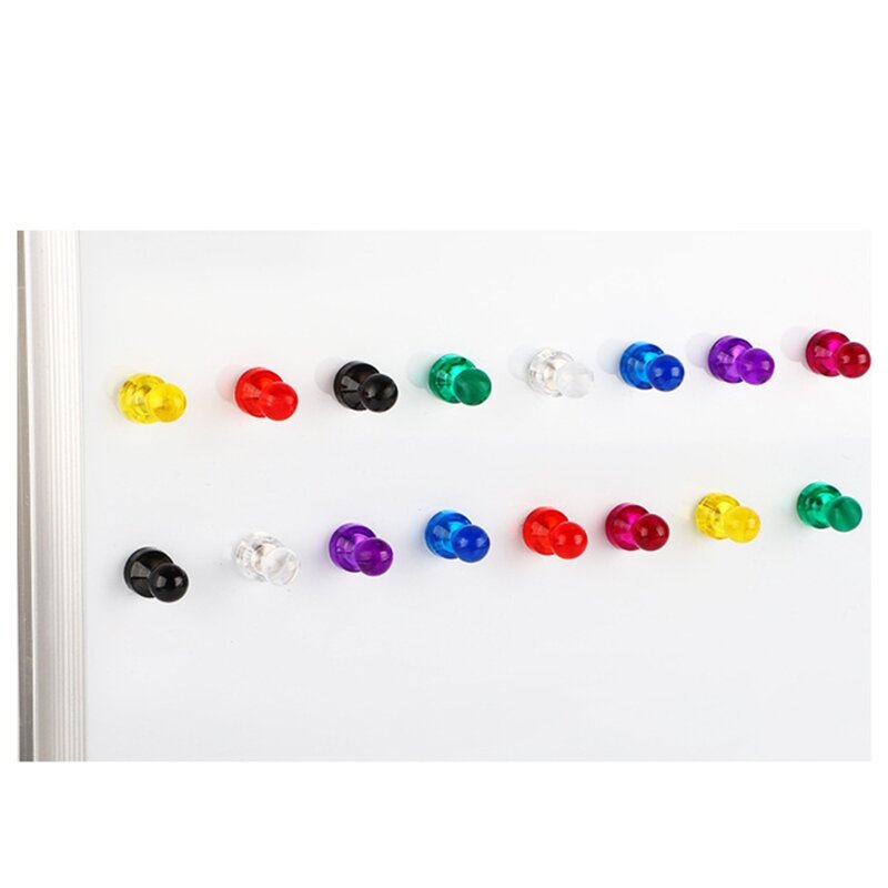 10 Counts Magnetic Push Pins Colorful Map Magnets Office Supplies for Fridge Calendars School Whiteboards Bulletboards