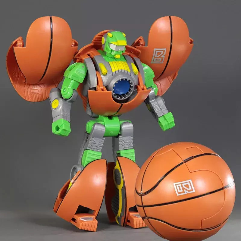 تحويل الروبوت الملك كونغ لعبة نموذج كرة القدم ، تتحول إلى محارب كرة السلة ، لغز الكرتون للأطفال