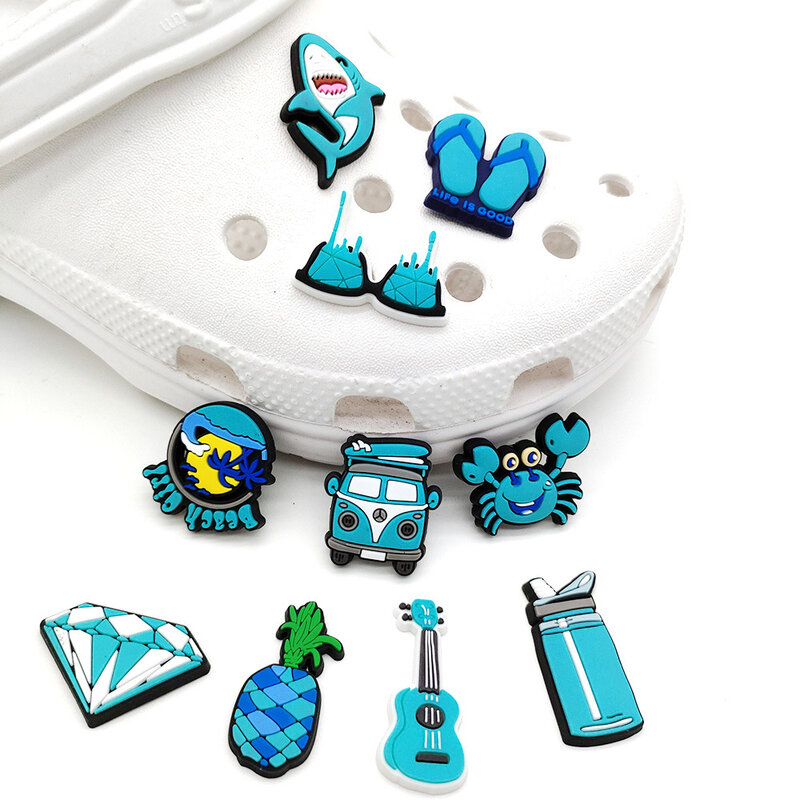 blue shake Crab diamond pineapple PVC Shoe Charms Decorations for pipe Accessories Clogs Buckle Kids Pins Men Decoration Jeans