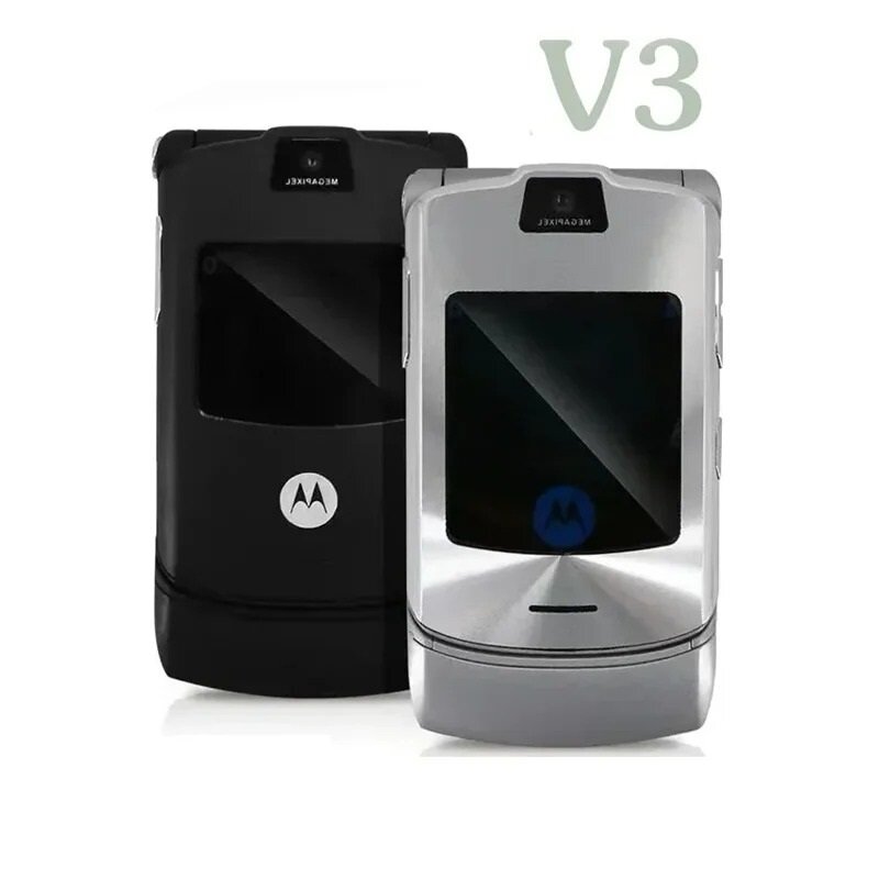 Motorola Razr V3 Opgeknapt Hight Kwaliteit Ontgrendeld Clamshell Bluetooth Mobiele Telefoon Gsm 1.23 Mp Camera 850/900/1800/1900