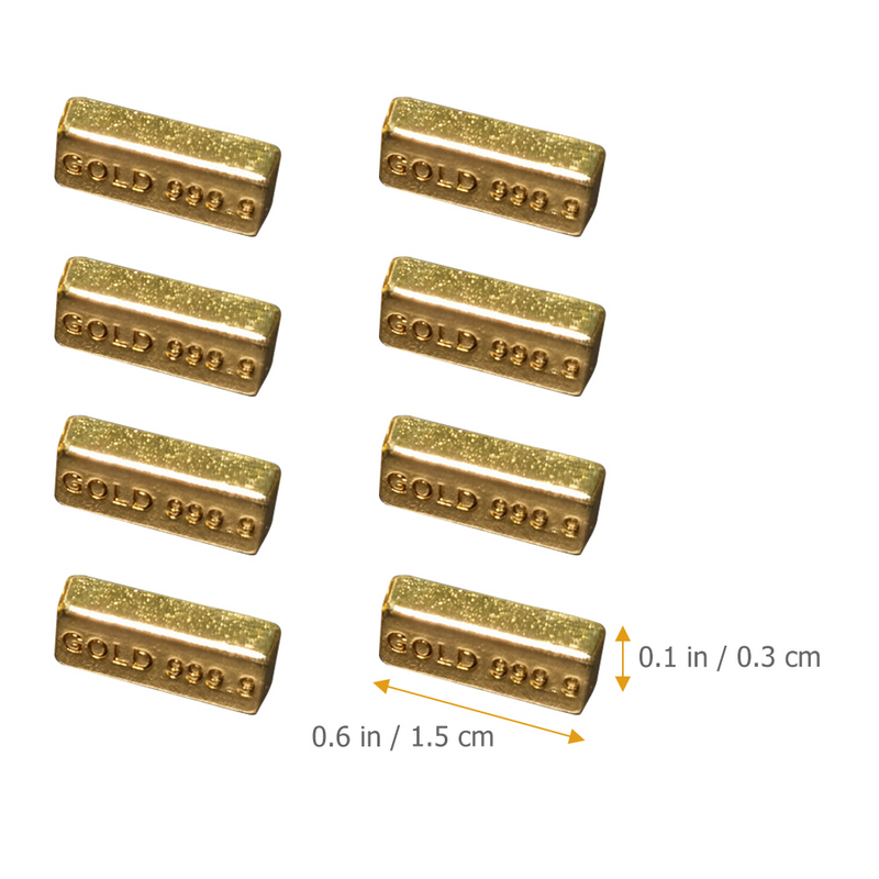 10 шт., миниатюрные строительные блоки из золотистого сплава