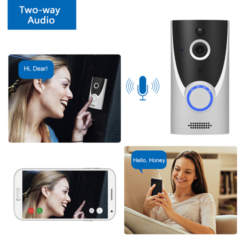Anti Theft Visual Intercom M16 720P Full HD Smart Security Apartment Ring Wifi Door Bell Phone Wireless Camera Video Doorbell