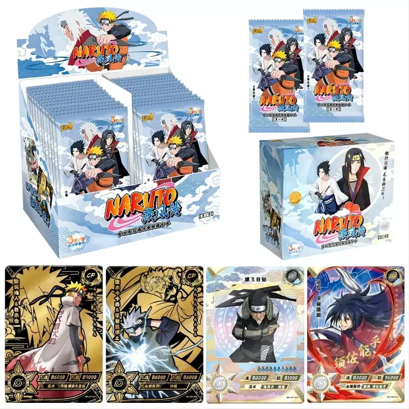 Naruto kaiou jogo de coleção de cartões, biografia ninja, figuras anime, namikaze, minato, uzumaki, bronzeamento, flash