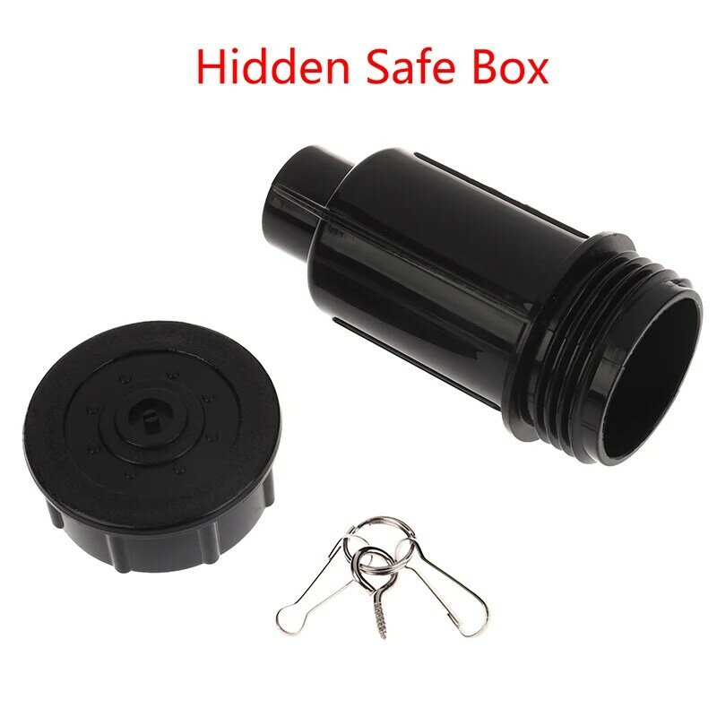 1Pcs Black Plastic Lawn Backyard Simulation Sprinkler Key Storage Device Outdoor Mini Safe