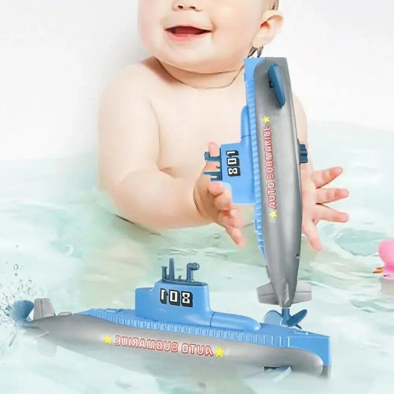 Water Spray Playing Submarine Toys Diver Spring Submarine Wind Up Toy Lightweight Portable Summer Water Playing Toys