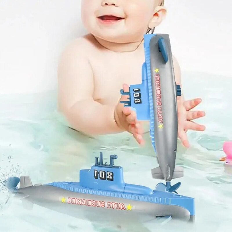 물 스프레이 놀이 잠수함 장난감, 다이버 용수철 잠수함 와인드업 장난감, 경량 휴대용 여름 물놀이 장난감