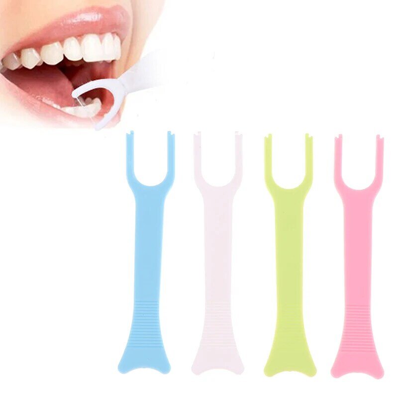 Pemegang Benang Gigi Bantuan Kebersihan Mulut Pemegang Tusuk Gigi Pembersih Gigi Interdental