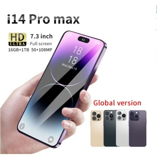 4G cross-border smartphone i14promax in stock 3+64 large screen 6.8-inch OTG fast charging
