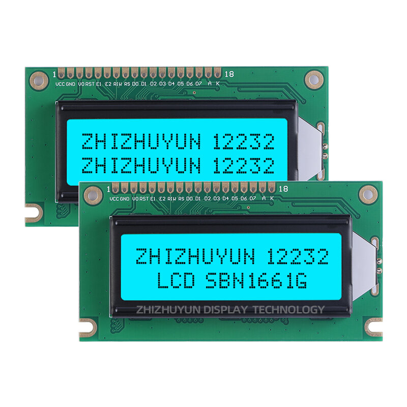 จอ122X32ดอตเมทริกซ์ตัวละคร12232B1ฟิล์มสีเทาตัวอักษรสีฟ้าควบคุมการ SBN 1661G หน้าจอ LCD สินค้ามีเสถียรภาพ