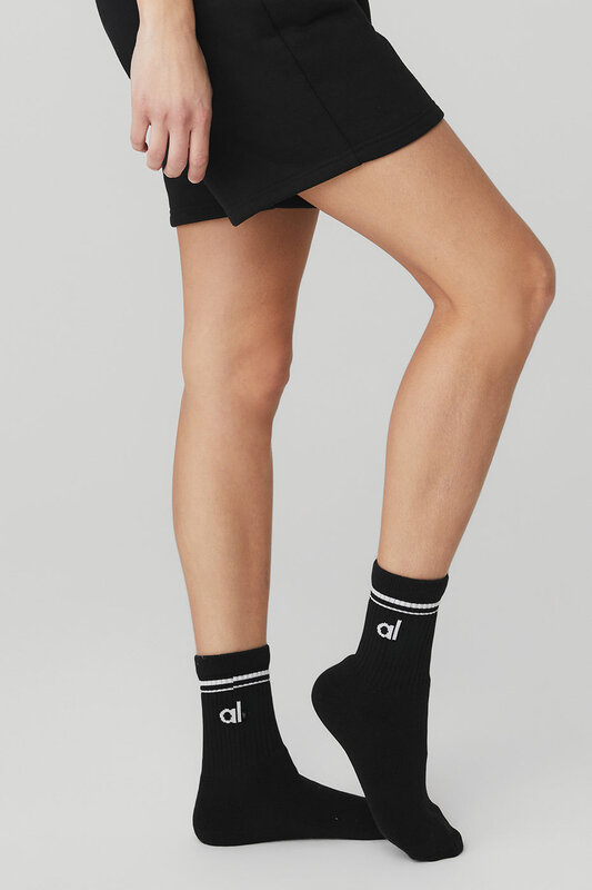 Calcetines deportivos de algodón para hombre y mujer, medias deportivas de ocio para Yoga, en blanco y negro, para las cuatro estaciones