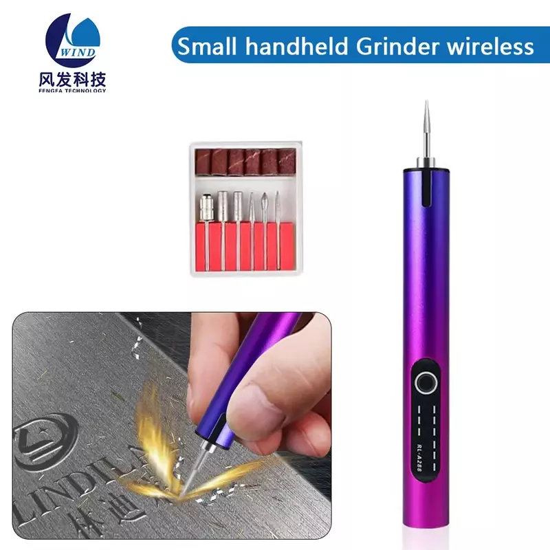 Handy Grinder Wireless ricaricabile utensile elettrico incisore lucidatrice angolo Set penna rotante USB Elec trapano lucidatura intaglio