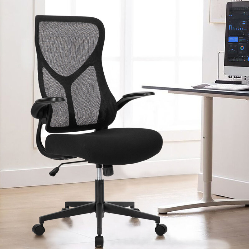 Bequemer und stilvoller, süß knuspriger Bürostuhl mit hoher Rückenlehne und atmungsaktivem Netz für den Computer tisch