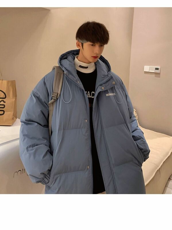 2023 New Men Cotton Coat Winter Jacket Male Hooded Parkas Thick Casual Outwear  Warm Loose Overcoat