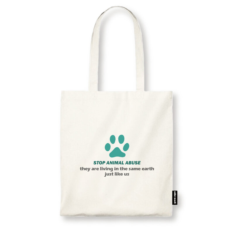 COLORMASH anti-animal cruelty zipper travel storage bag, tote bag, eco-friendly shopping bag, document bag