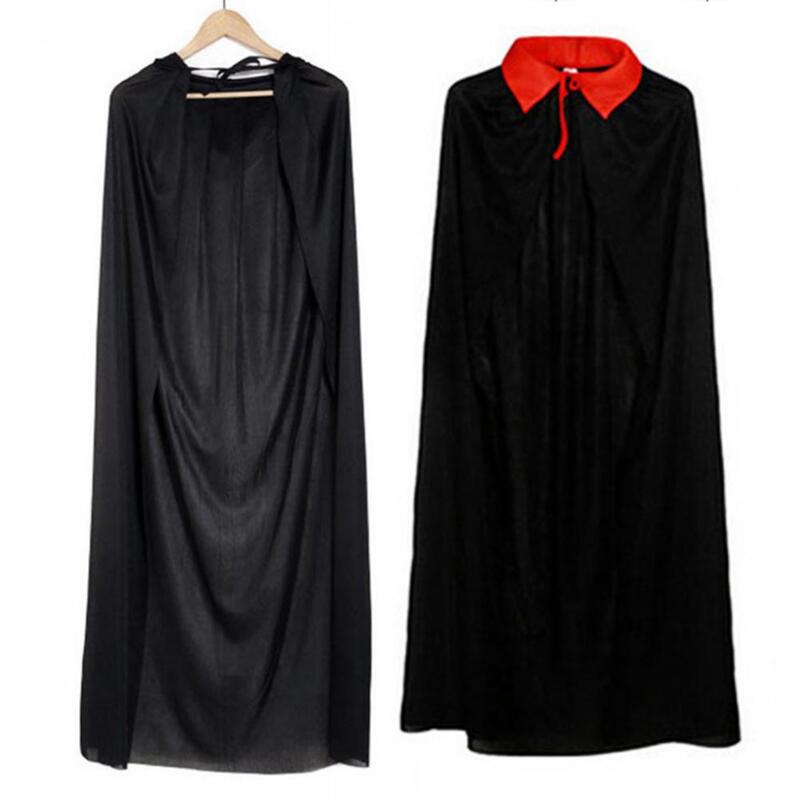 Kids Adult Halloween Cloak Coat Lapel Lace Up Hooded Single Layer Long Cape Halloween Costume For Party