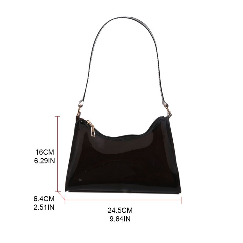 Transparent Clear Jelly Handbag Shoulder Bags for Women Elegant Evening Bag