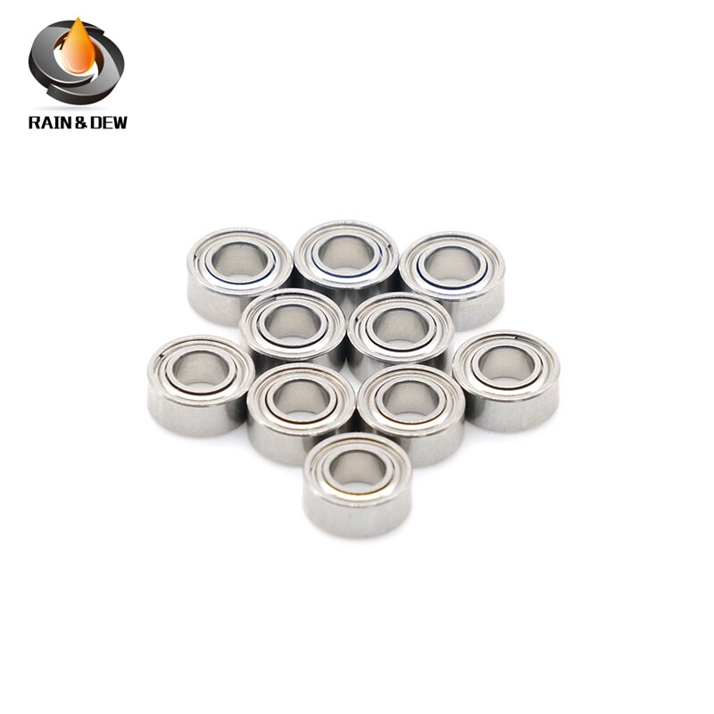 Rodamientos de bolas en miniatura, ABEC-7 de rodamiento de acero inoxidable SMR74ZZ de alta precisión (10 piezas), 4x7x2,5mm, L-740ZZ