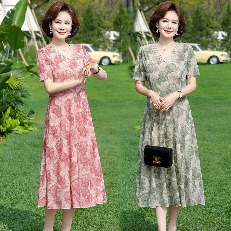 2024 różowa kwiatowa, w stylu Casual Boho letnia sukienka plażowa kobiet z dekoltem w szpic seksowna sukienka Midi na bal koreański elegancki Bodycon wieczorowa westydo
