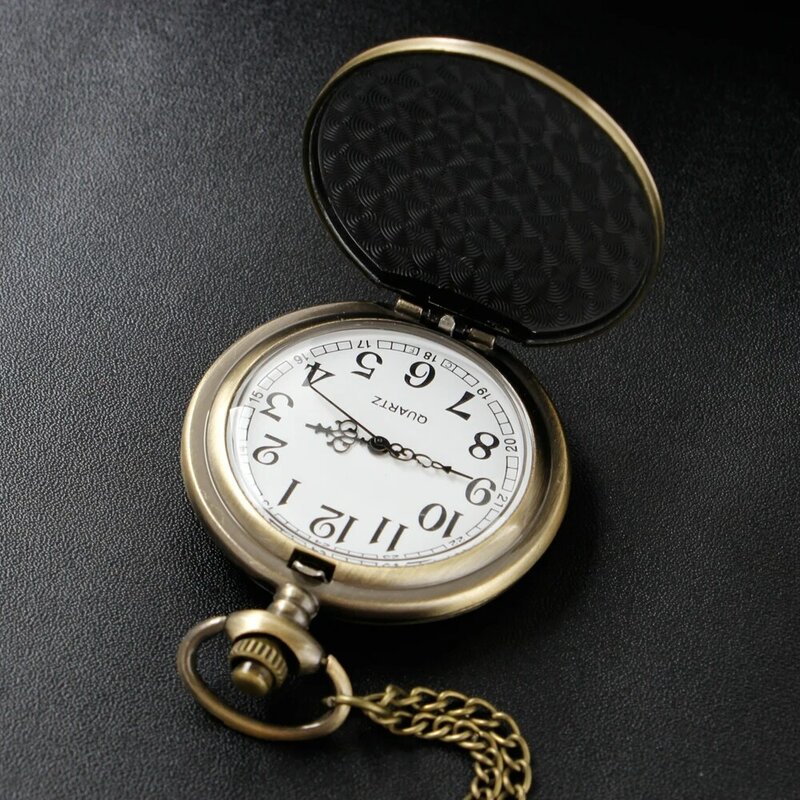Bronze Vintage Bat Quartz Pocket Watch High Quality Unisex Necklace Timing Pendant Men's and Women's Pocket Watch Renoj CF1379