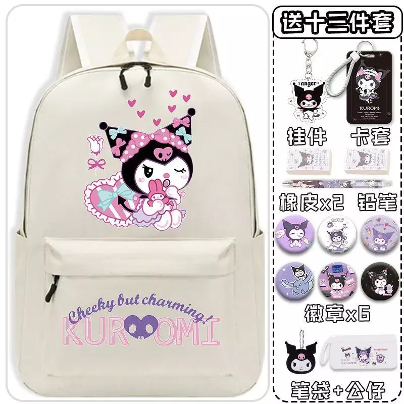 Sanrio-mochila escolar Clow M para estudiantes, protección de la columna vertebral, ligera y de gran capacidad, niños y niñas