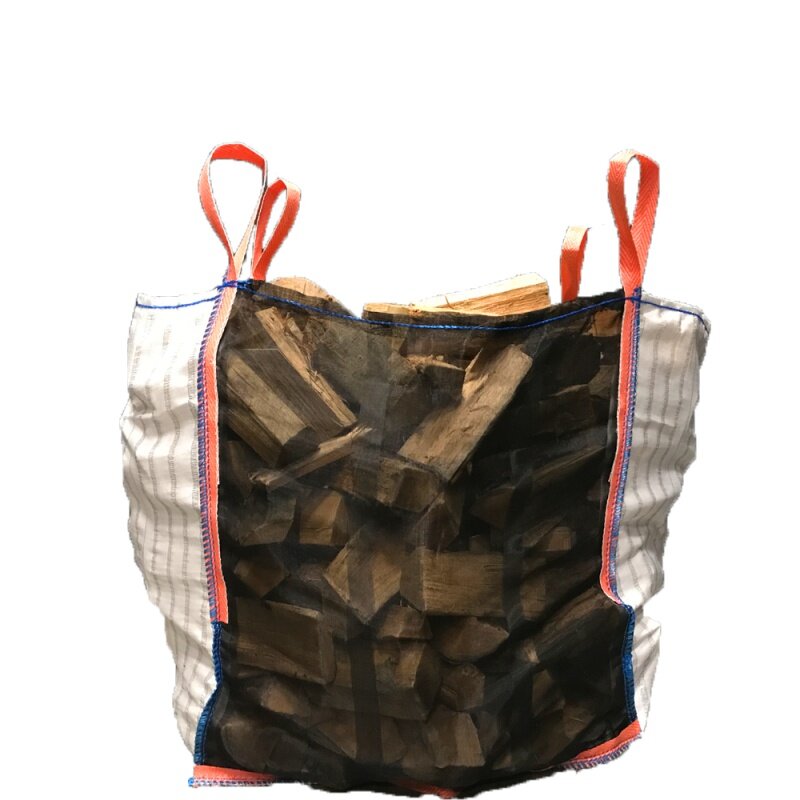 Producto personalizado, bolsas grandes de malla transpirable, 1500Kg, 1000kg, 1 tonelada, reciclaje de cultivos ventilados, embalaje de leña