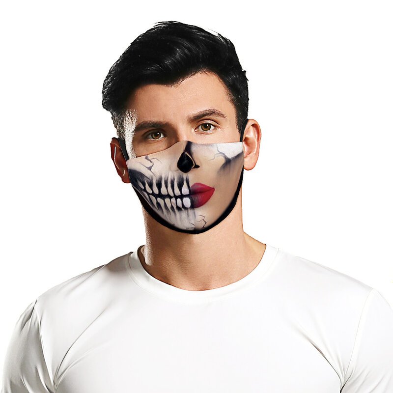 Пылезащитная маска с фильтрами для взрослых, простая многоразовая маска для лица против смога, удобная дышащая маска с рисунком, лето 2023