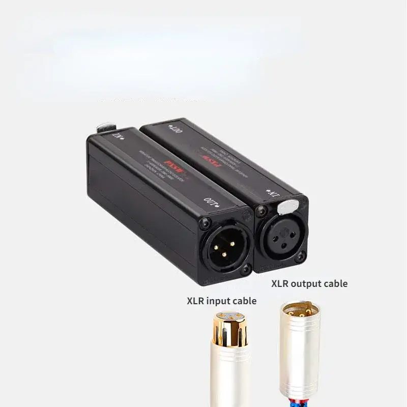 PX-D2 전문 XLR 오디오 전류 사운드 아이솔레이터, 커먼 그라운드 간섭 제거용, 블랙, 1 개