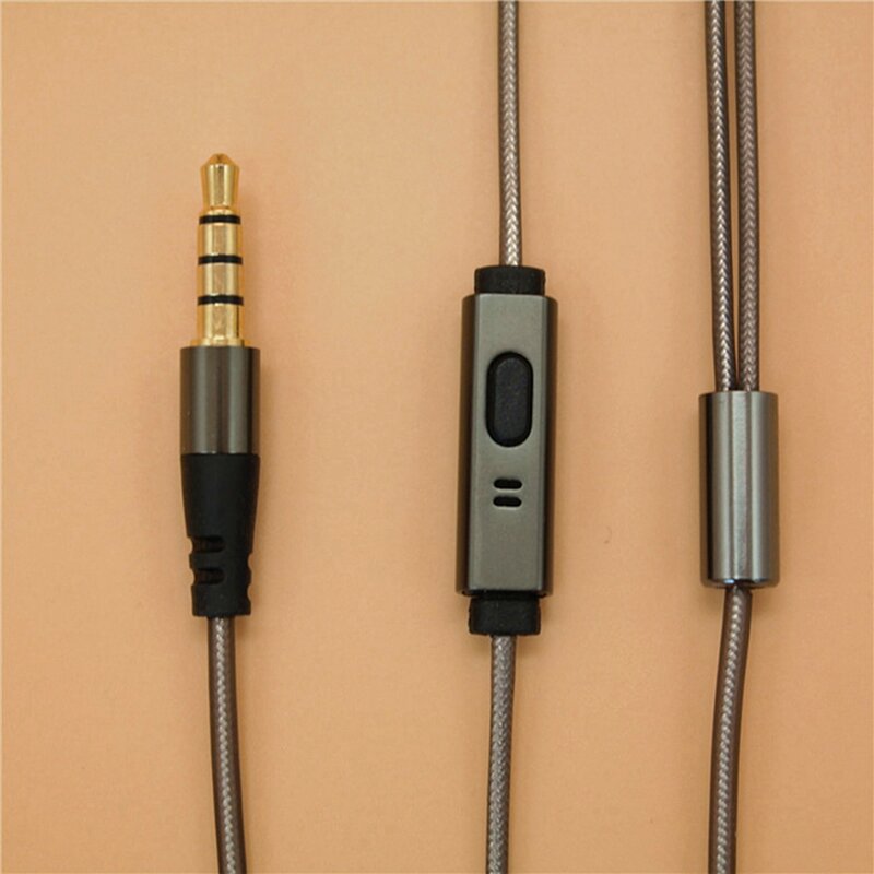 DIY Earphone Cable with Mic Controller Repair Replacement for Headphone
