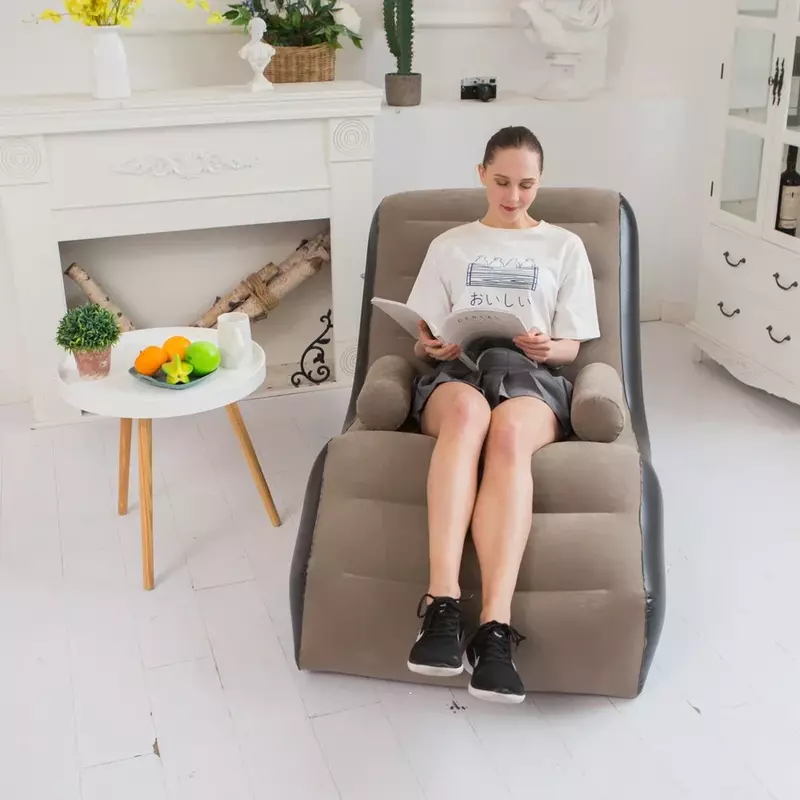 Klappbares aufblasbares Sofa verdickt PVC weiches Outdoor-Schlafs ofa geeignet für die Mittagspause schlafen Indoor Freizeit aufblasbare Sitz gelegenheiten