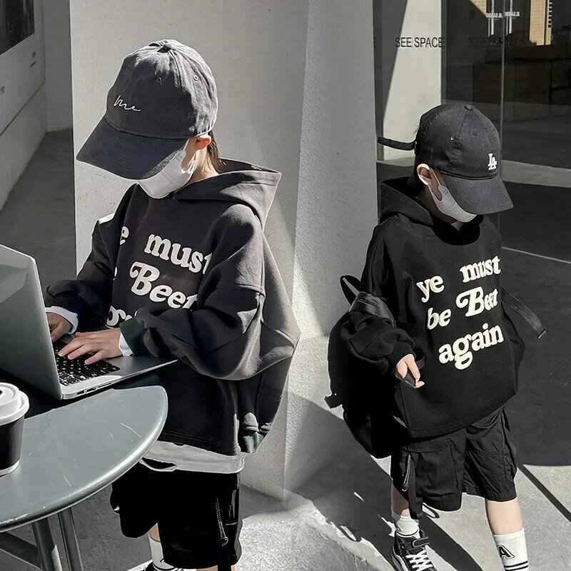 Children's Clothing Boys' Spring and Autumn Sweater 2024 Spring New Korean Style Clothes Baby Children's Pullover Top Children