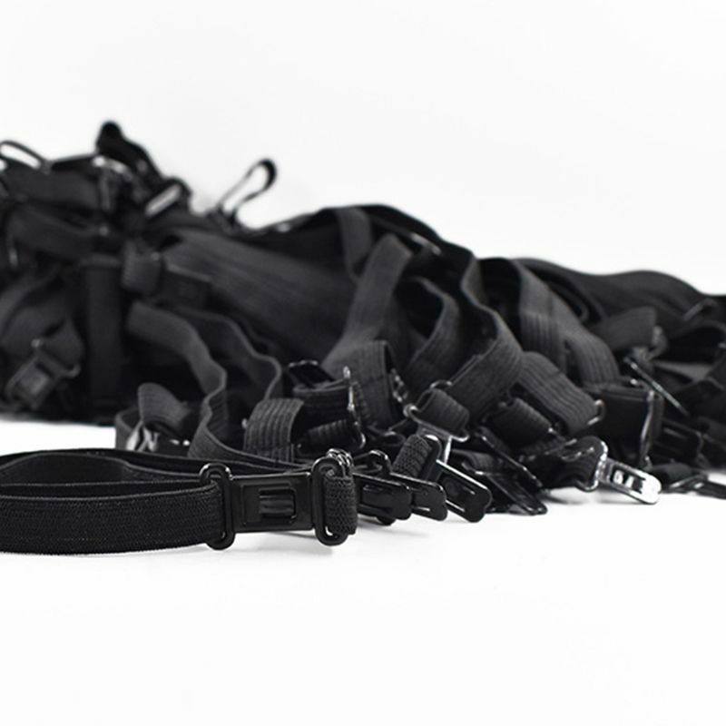 10Pcs/Set Men Women Kids DIY Accessories Bow Tie Adjustable Polyester Belt with Clip Bowtie Black Elastic Strap Extender Bands