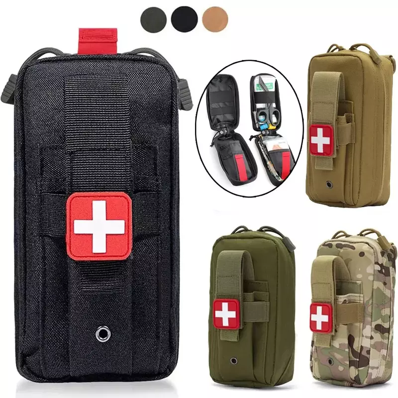 กระเป๋า kotak p3k ทางการแพทย์กระเป๋าเก็บเครื่องมือกลางแจ้งแบบมีสายคาดเอวกระเป๋าคาดเอวสำหรับล่าสัตว์เพื่อความอยู่รอด