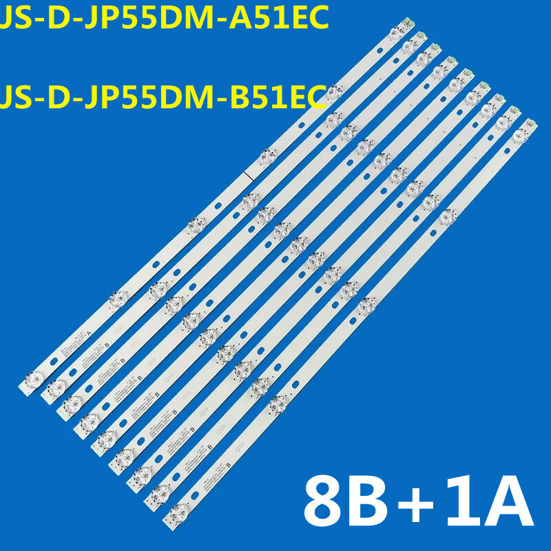 Tira de LED para retroiluminación de TV, nuevo Kit de 5 JS-D-JP55DM-A51EC, 55DM1000/300MA-1BIN/JS-D-JP55DM-B51EC, ND55KS4000 BBK 55, 55LEX-8158/UTS, FHD-8S