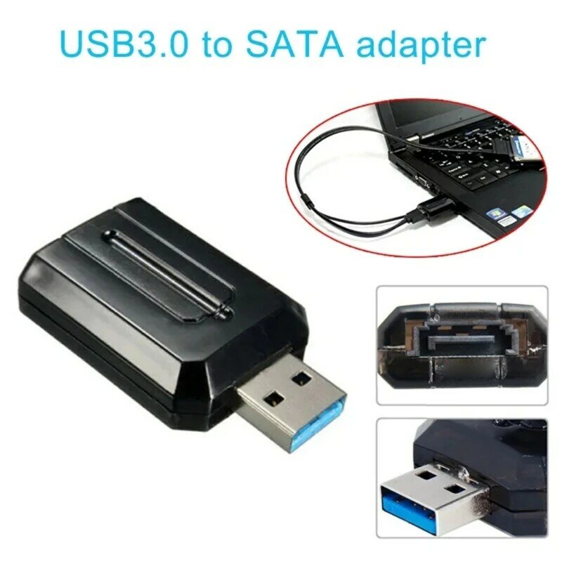 ABS مادة USB 3.0 إلى مهايئ SATA  USB 3.0 إلى موصلات محول eSATA مع مجموعة شرائح JM539 قابلة للتبديل السريع للشحن الفوري