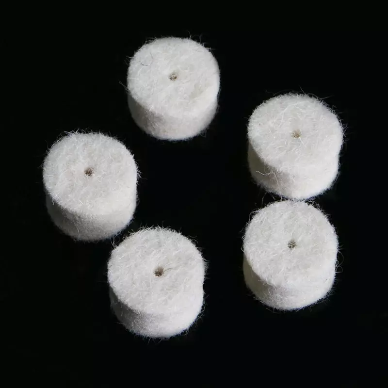 Tampon polissage en feutre laine, 100 pièces, 13mm + 2 tiges pour meule
