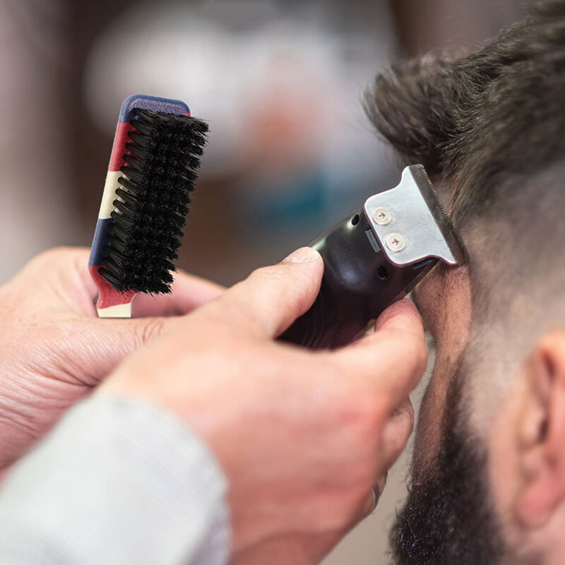 Двусторонняя Профессиональная парикмахерская щетка для шеи, щетка для бритья, бороды, салонной резьбы, пыли, чистящая щетка, расческа для стрижки волос