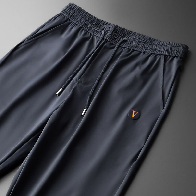 Dres zestaw dla mężczyzn Baseball wiosna lato nowa, cienka, prosta, szybkoschnąca koszulka męska Business Polo elastyczne luźne długie spodnie