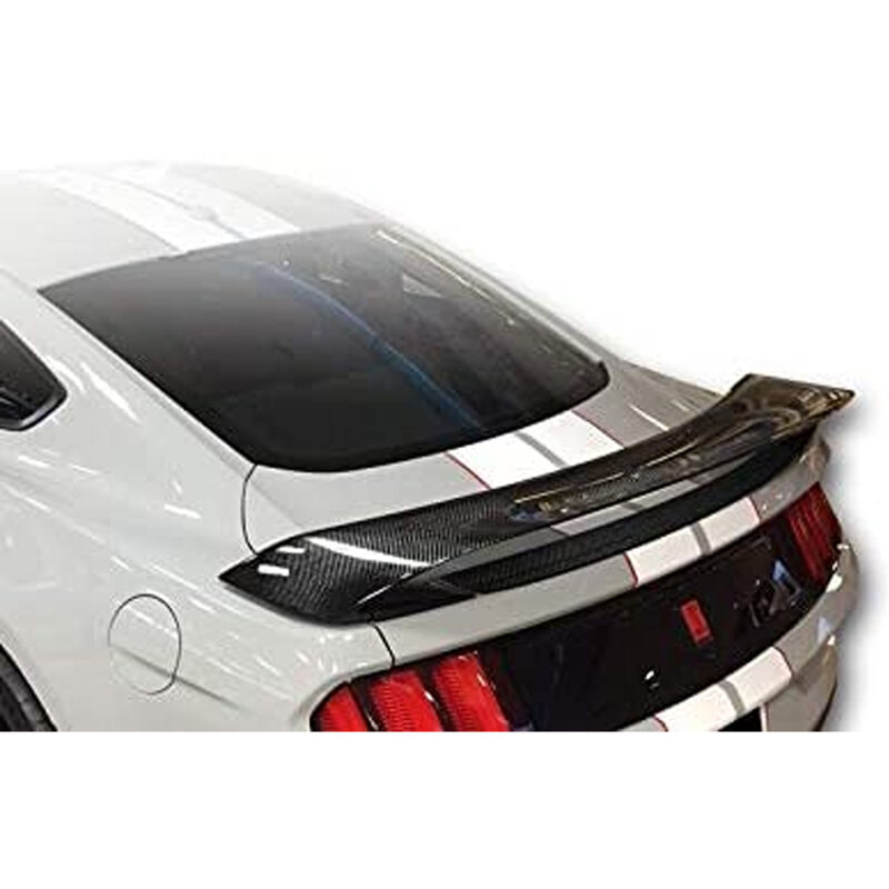 Spoiler belakang, suku cadang mobil hitam 2015 2021 Ford Mustang GT350 Spoiler bagasi belakang kompatibel dengan 2015 2016 2017 2018 2019 2020